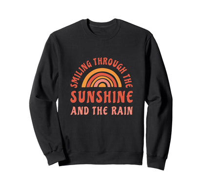 Smiling Summer Vacation Music Sweatshirt - Aesthetic Graphic for Adults - T-Shirt, Sweatshirt, Hoodie