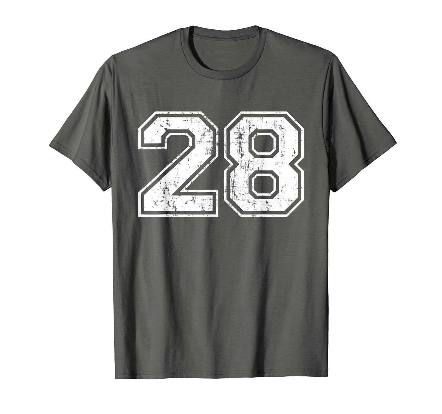 Number 28 Twenty Eight Distressed Sport T-Shirt - Streetwear Style Unisex - T-Shirt, Sweatshirt, Hoodie