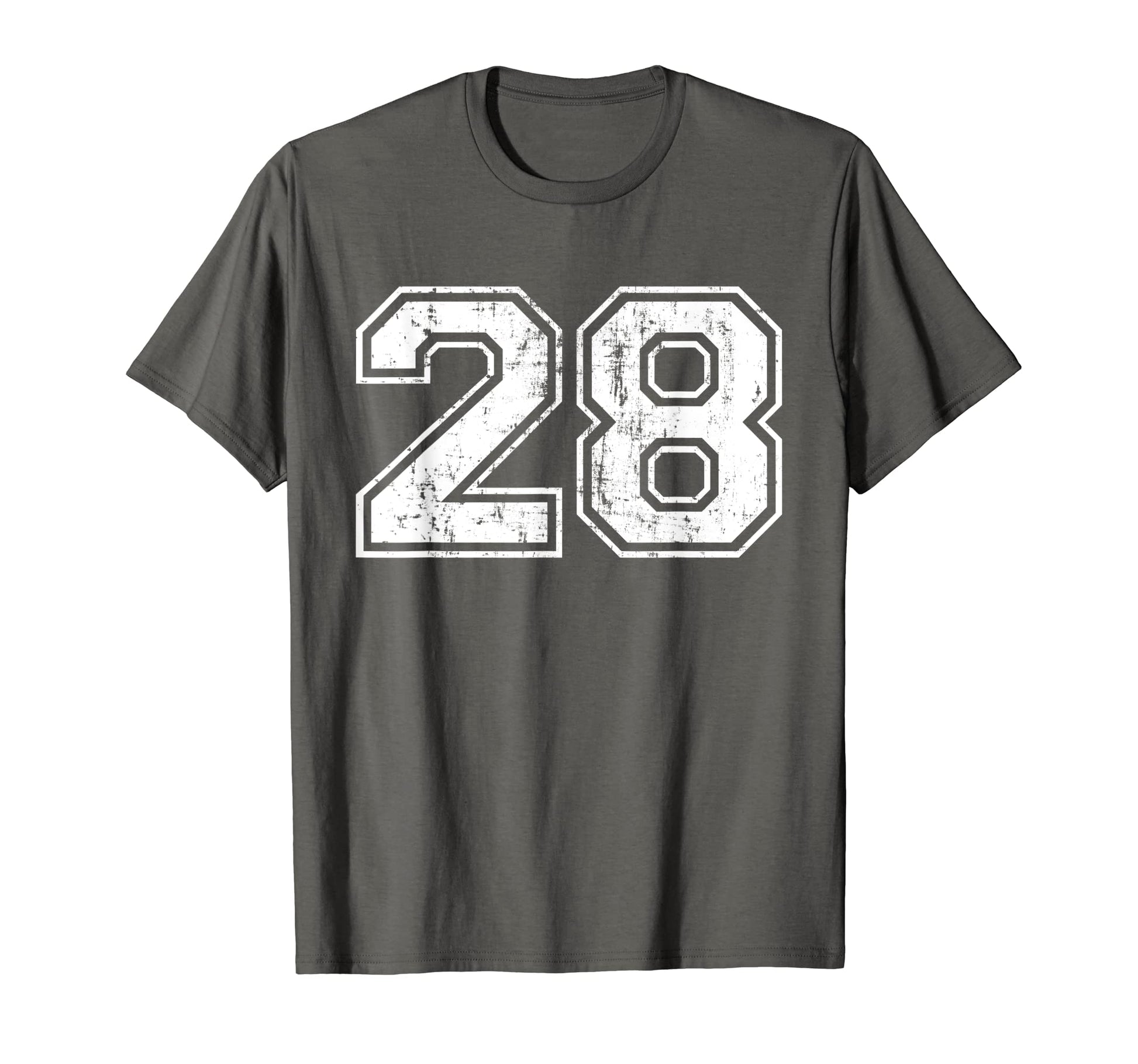 Number 28 Twenty Eight Distressed Sport T-Shirt - Streetwear Style Unisex - T-Shirt, Sweatshirt, Hoodie