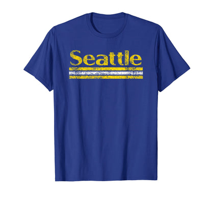 Seattle Washington Weathered Stripe T-Shirt - Unique Graphic Men Women - T-Shirt, Sweatshirt, Hoodie