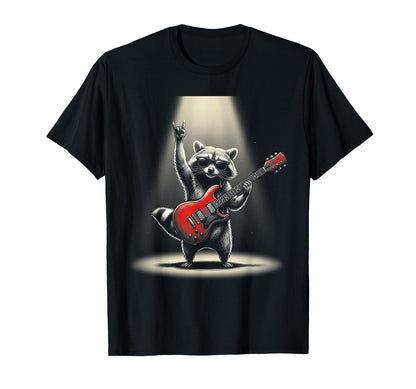 Raccoon Rock Music Gift Rock T-Shirt - Casual Everyday Wear Men Women - T-Shirt, Sweatshirt, Hoodie