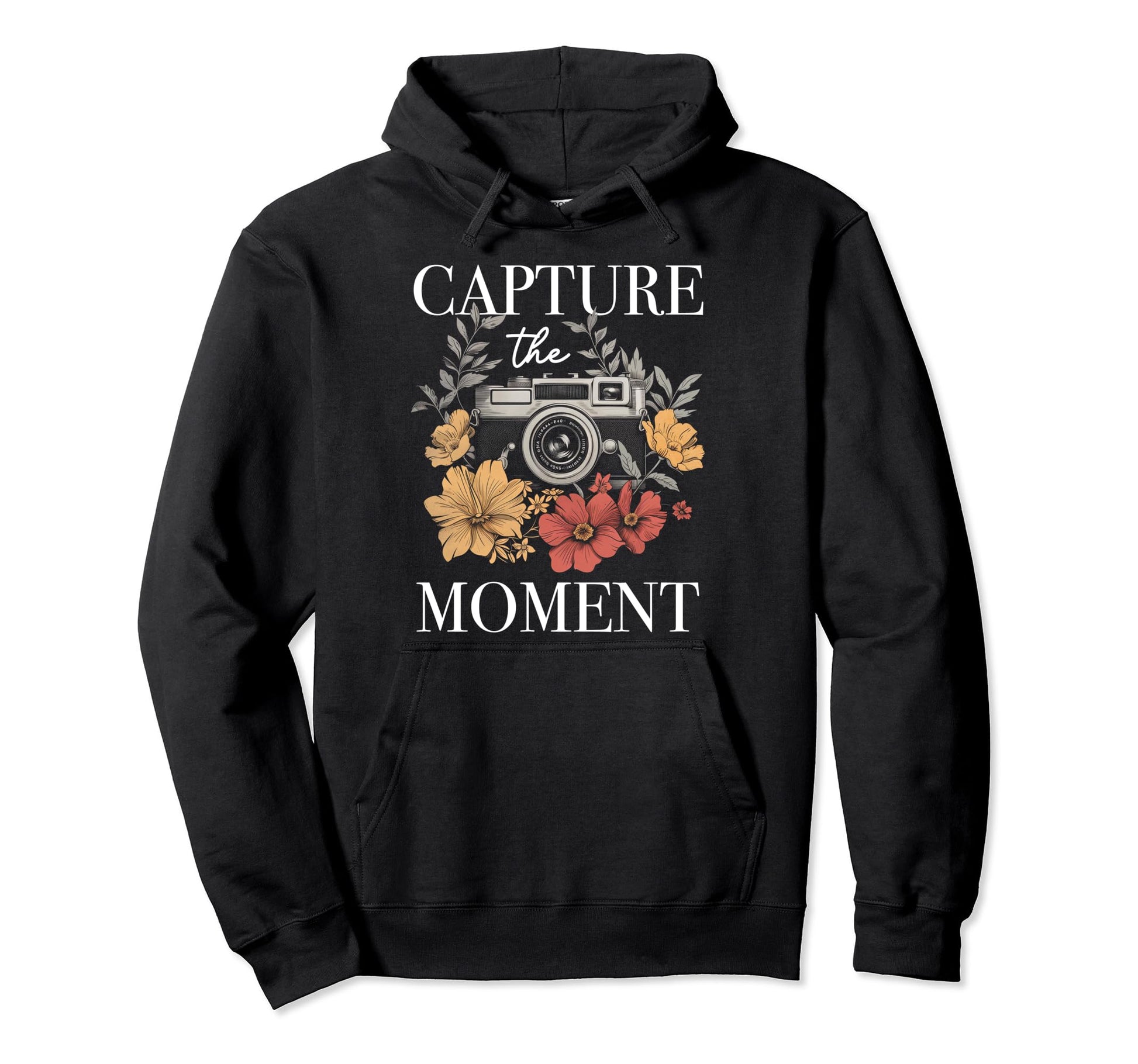 Photographer Capture Moment Camera Hoodie - Unique Graphic Men Women - T-Shirt, Sweatshirt, Hoodie