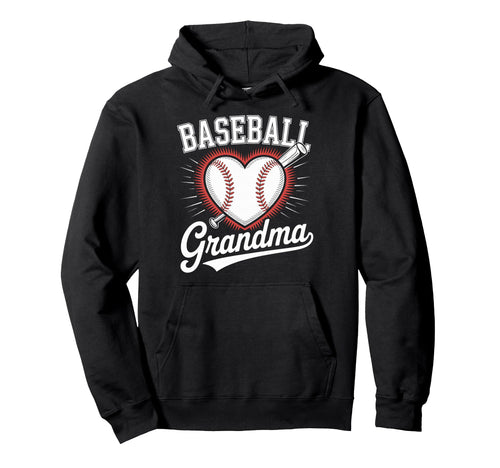 Baseball Grandma Heart And Bat Lovers Hoodie - Aesthetic Graphic Men Women - T-Shirt, Sweatshirt, Hoodie