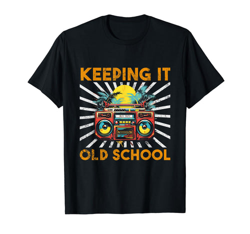 Old School 80S Hiphop 90S Cassette T-Shirt - Fun Novelty Design Men Women - T-Shirt, Sweatshirt, Hoodie