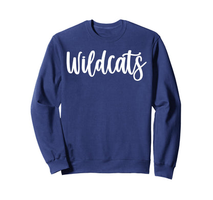 Wildcats School Spirit Team Sweatshirt - Casual Everyday Wear Men Women - T-Shirt, Sweatshirt, Hoodie
