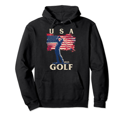 Usa Flag 2024 Fathers Day American Hoodie - Novelty Apparel Men Women - T-Shirt, Sweatshirt, Hoodie