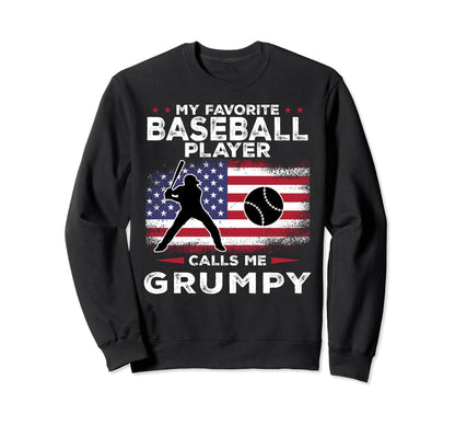 My Favorite Baseball Player Calls Sweatshirt - Aesthetic Graphic Men Women - T-Shirt, Sweatshirt, Hoodie