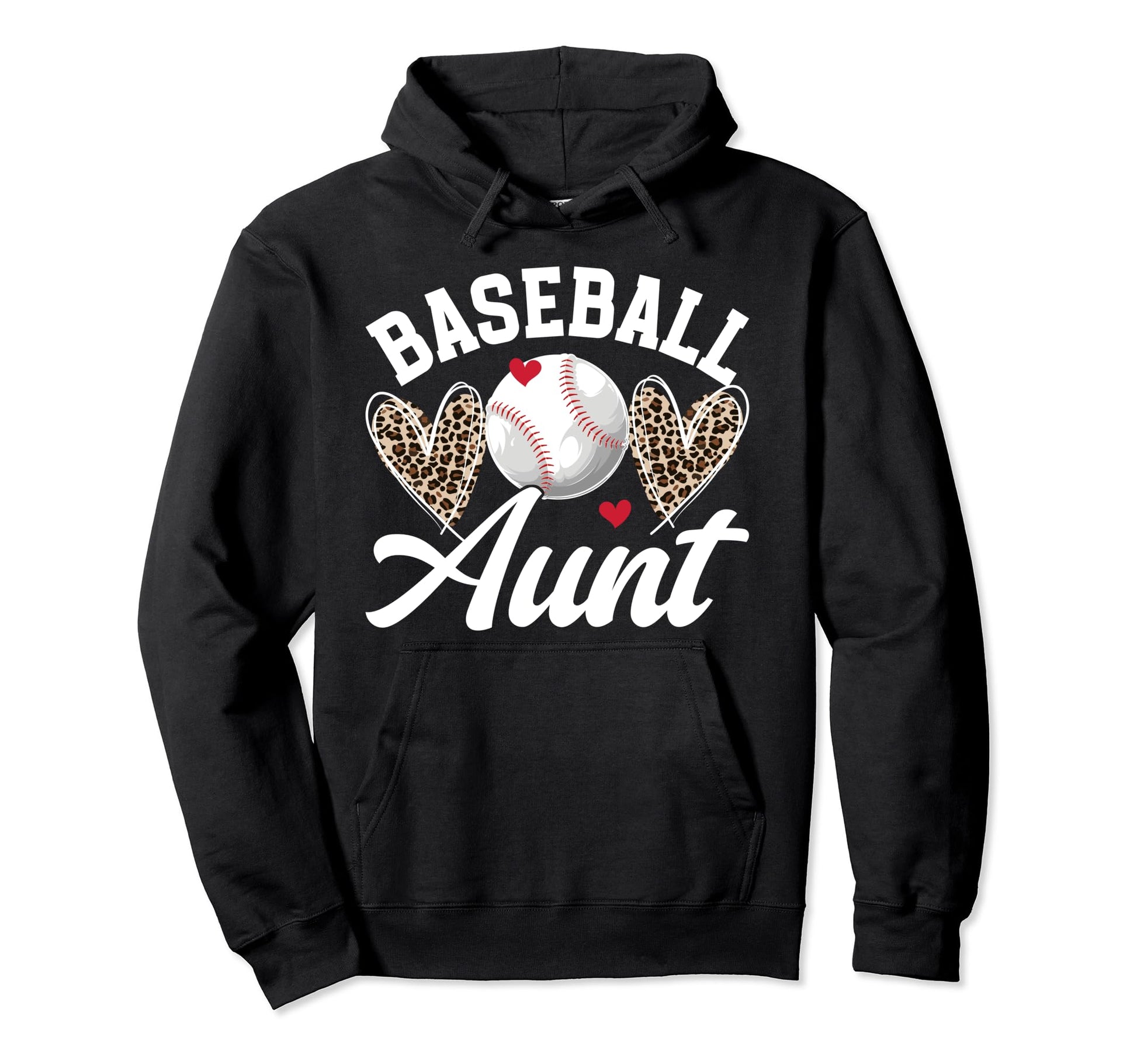 Baseball Aunt Heart Aunt Baseball Player Hoodie - Unique Graphic Unisex - T-Shirt, Sweatshirt, Hoodie
