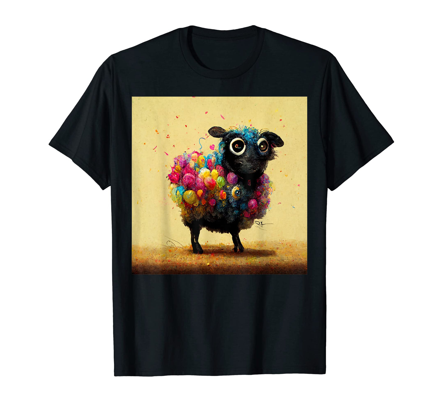 Funny Happy Rainbow Sheep Ai Designed T-Shirt - Streetwear Style Unisex - T-Shirt, Sweatshirt, Hoodie