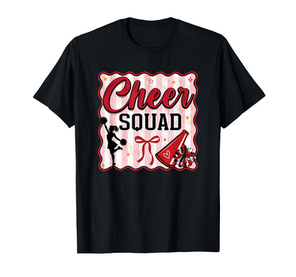 Preppy Stripe Cheer Squad Crew T-Shirt - Aesthetic Graphic Men Women - T-Shirt, Sweatshirt, Hoodie