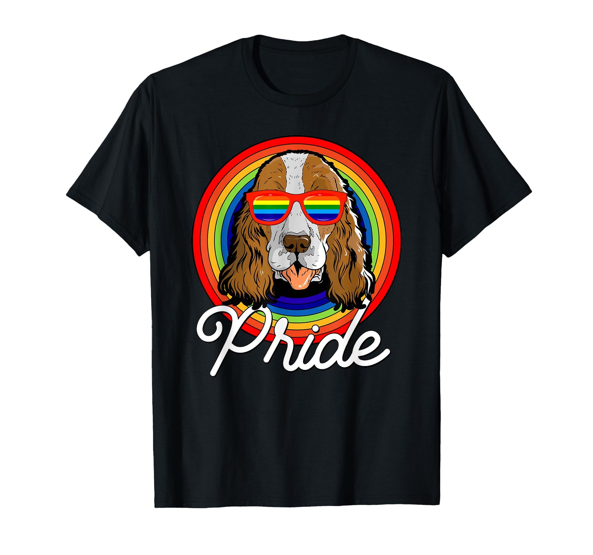 English Springer Spaniel Lgbt Pride T-Shirt - Fun Novelty Design Unisex - T-Shirt, Sweatshirt, Hoodie