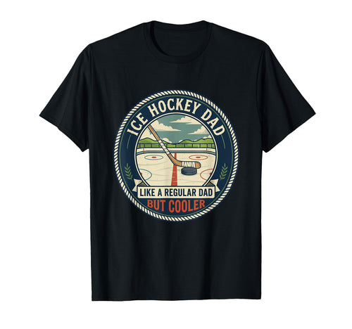 Ice Hockey Dad Player Puck Stick T-Shirt - Custom Art Print for Adults - T-Shirt, Sweatshirt, Hoodie