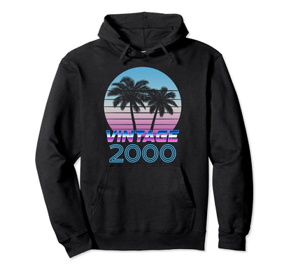 2000 Vaporwave Birthday Hoodie - Minimalist Print Unisex - T-Shirt, Sweatshirt, Hoodie