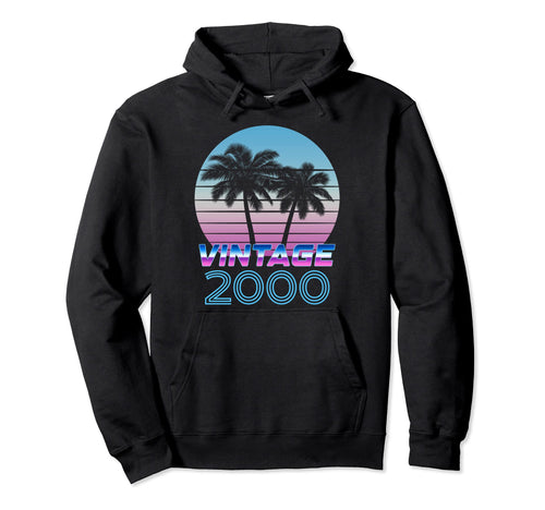 2000 Vaporwave Birthday Hoodie - Minimalist Print Unisex - T-Shirt, Sweatshirt, Hoodie