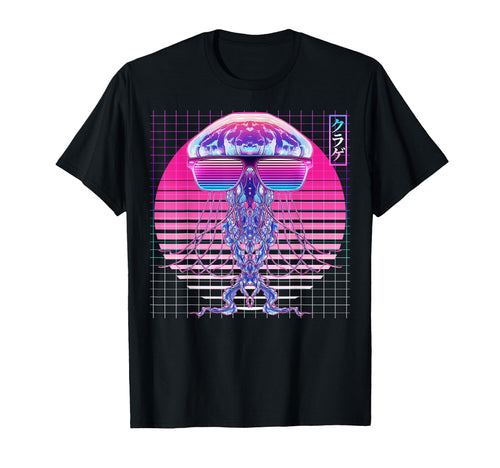 Jellyfish Sunglasses Ocean Vaporwave T-Shirt - Streetwear Style Unisex - T-Shirt, Sweatshirt, Hoodie