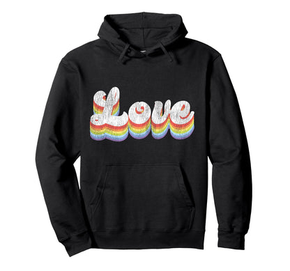 Lgbt Pride Rainbow Love Hoodie - Graphic Print Men Women - T-Shirt, Sweatshirt, Hoodie