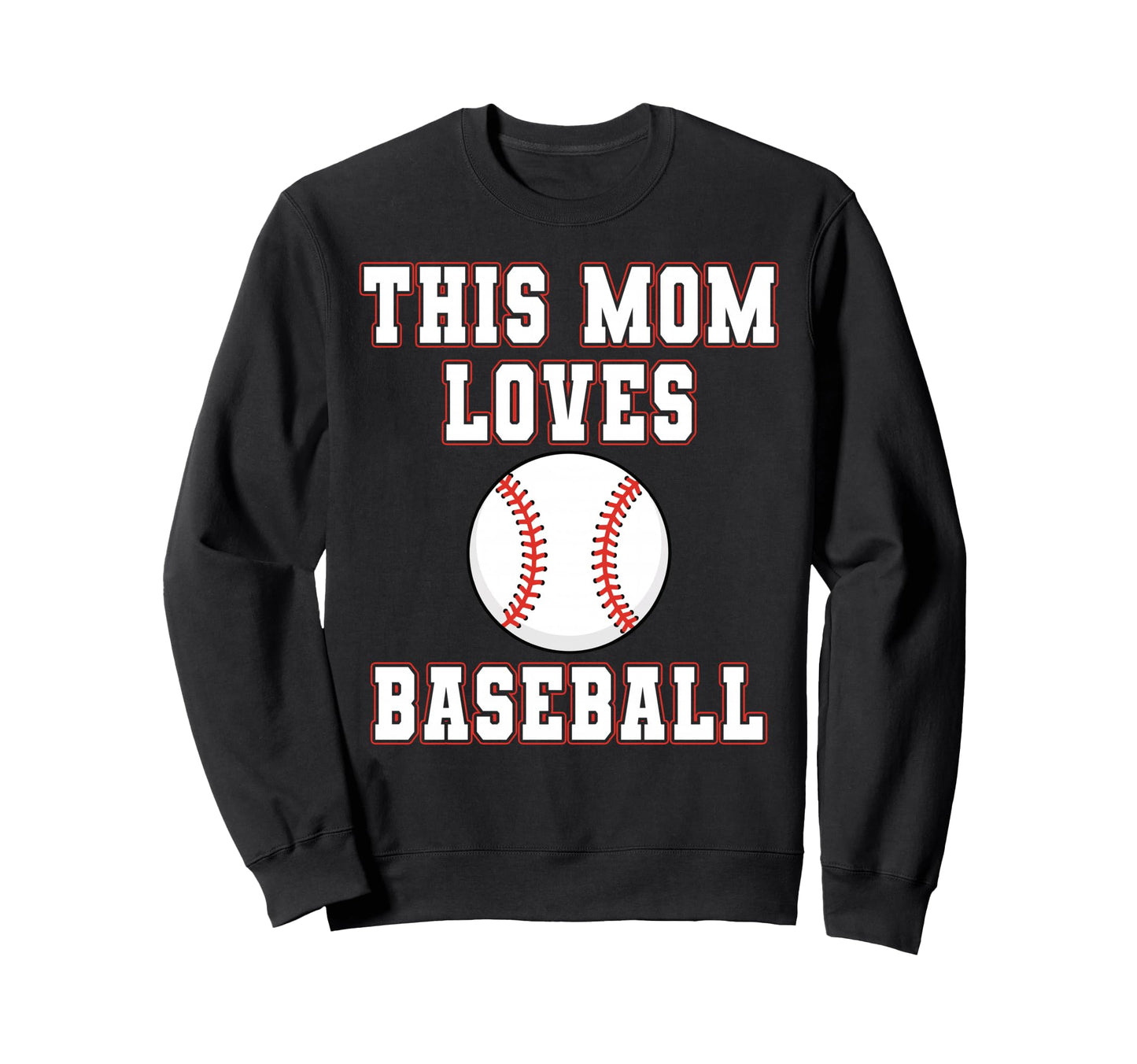 This Mom Loves Baseball Game Day Sweatshirt - Minimalist Print Men Women - T-Shirt, Sweatshirt, Hoodie
