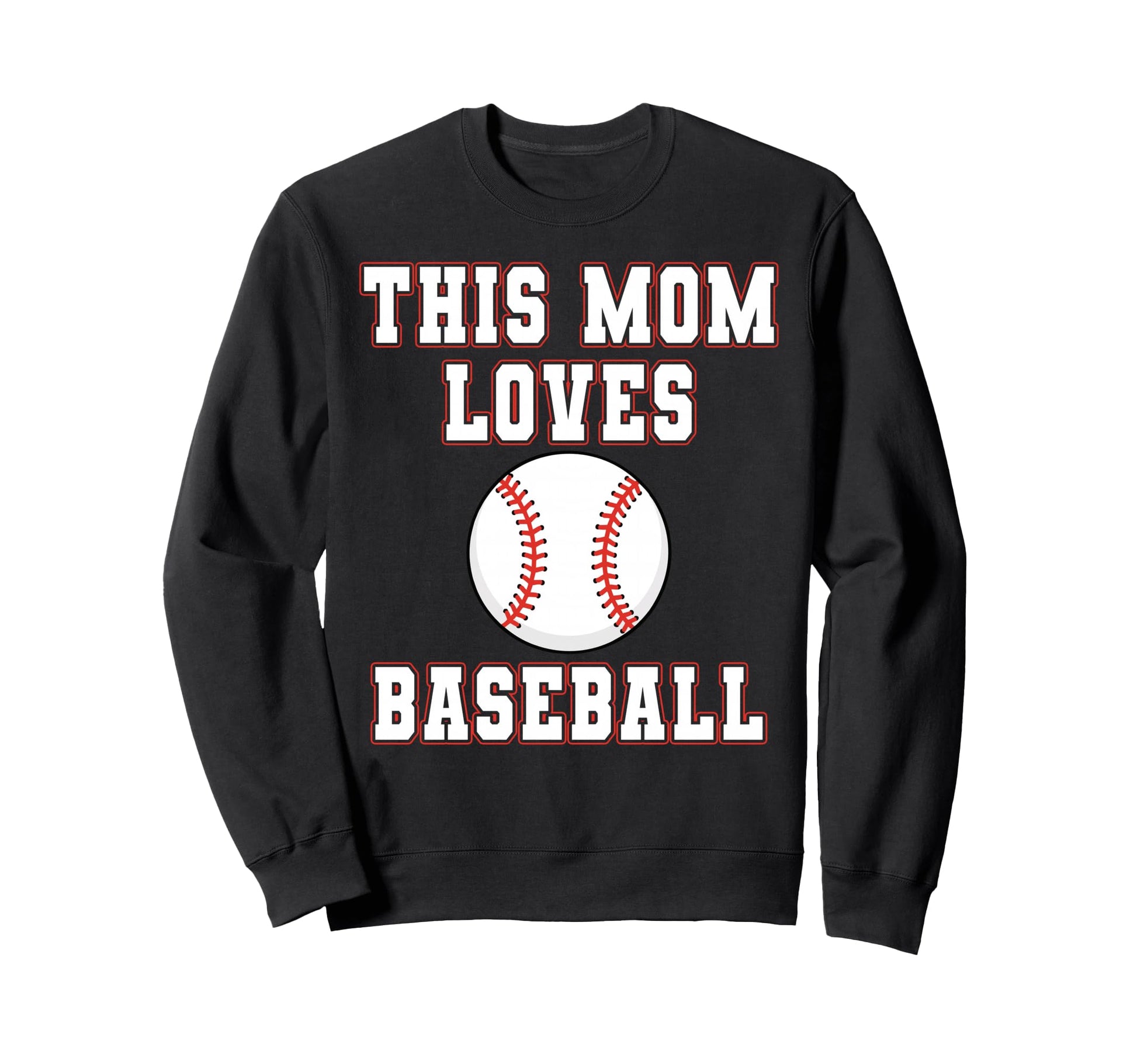 This Mom Loves Baseball Game Day Sweatshirt - Minimalist Print Men Women - T-Shirt, Sweatshirt, Hoodie