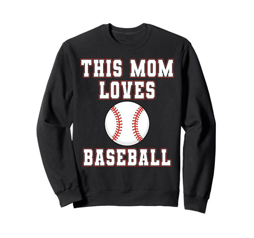 This Mom Loves Baseball Game Day Sweatshirt - Minimalist Print Men Women - T-Shirt, Sweatshirt, Hoodie