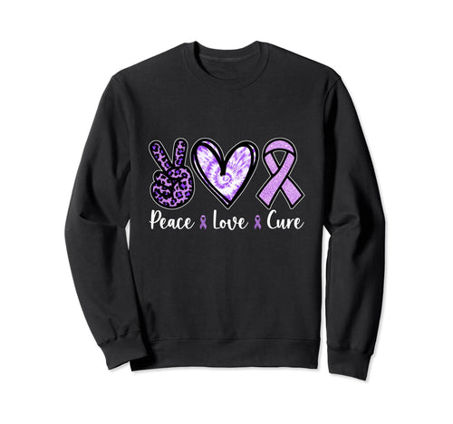 Pancreatic Cancer Awareness Peace Sweatshirt - Trendy Graphic Men Women - T-Shirt, Sweatshirt, Hoodie