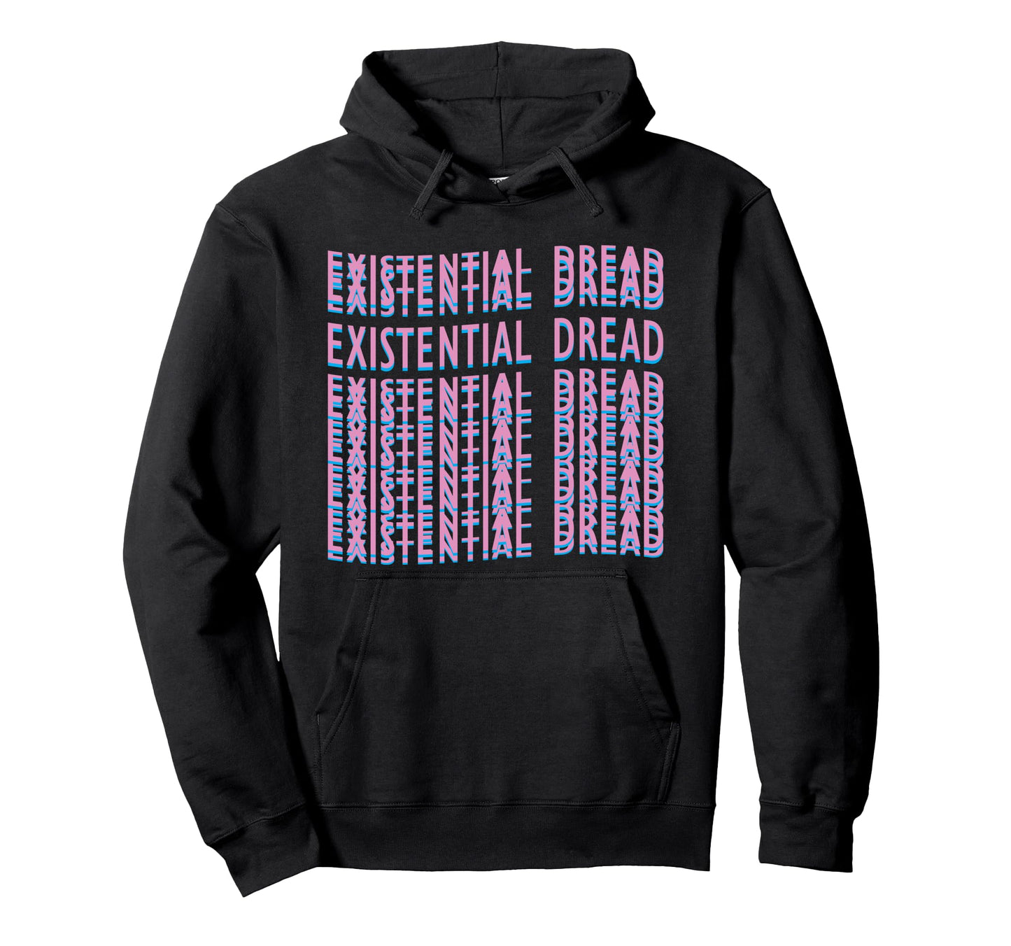 Existential Dread Retrowave Aesthetic Hoodie - Custom Art Print for Adults - T-Shirt, Sweatshirt, Hoodie