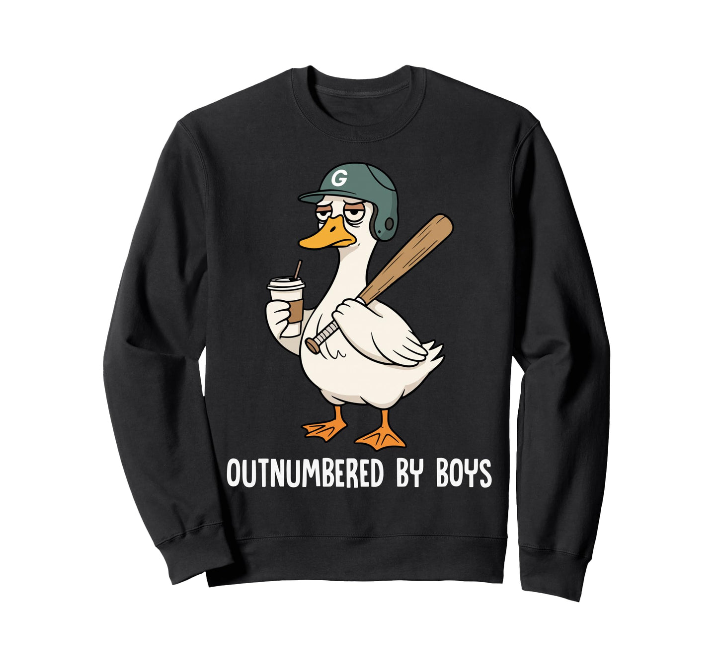 Funny Goose Baseball Mom Coffee Sweatshirt - Unique Graphic Men Women - T-Shirt, Sweatshirt, Hoodie