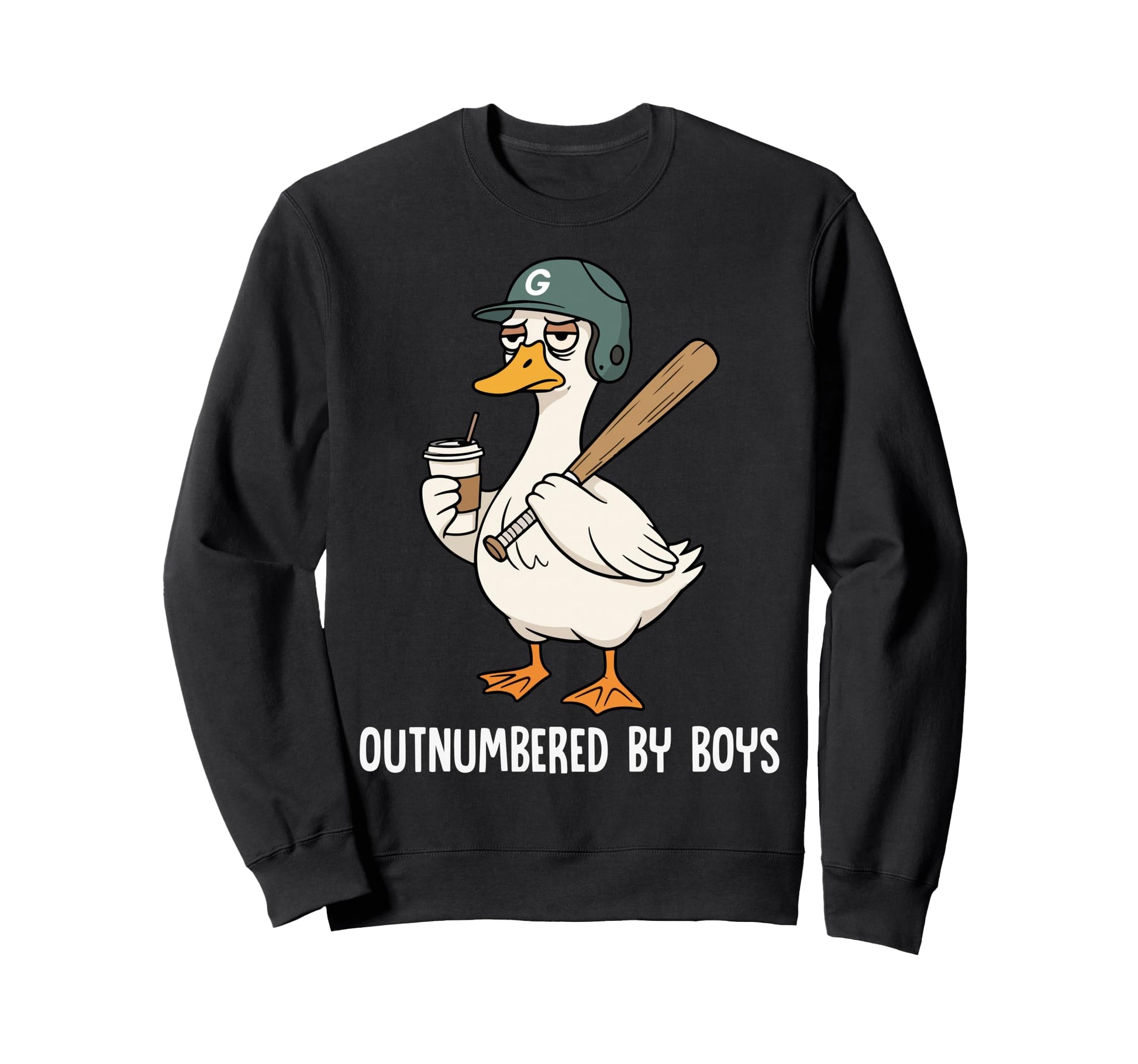 Funny Goose Baseball Mom Coffee Sweatshirt - Unique Graphic Men Women - T-Shirt, Sweatshirt, Hoodie
