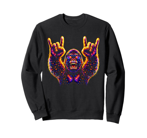 Galaxy Gorilla Sunglasses 80S 90S Sweatshirt - Graphic Print for Adults - T-Shirt, Sweatshirt, Hoodie