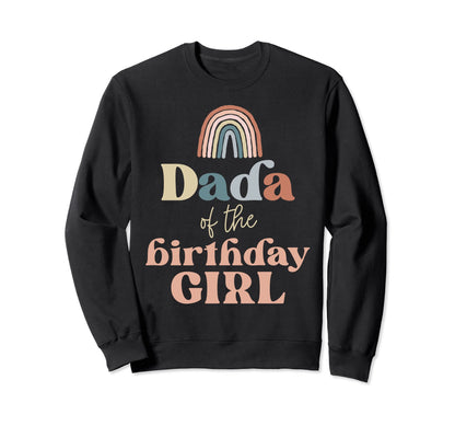 Dada Birthday Boho Rainbow Party Sweatshirt - Aesthetic Graphic Men Women - T-Shirt, Sweatshirt, Hoodie