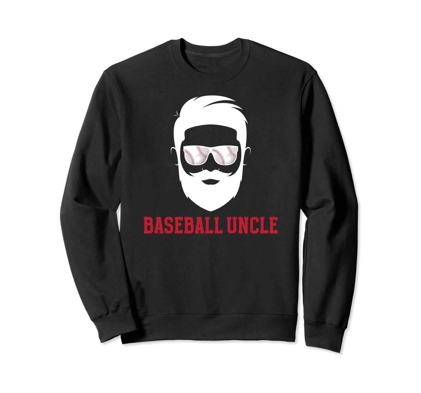 Baseball Uncle Beard Uncle Sweatshirt - Fun Novelty Design for Adults - T-Shirt, Sweatshirt, Hoodie