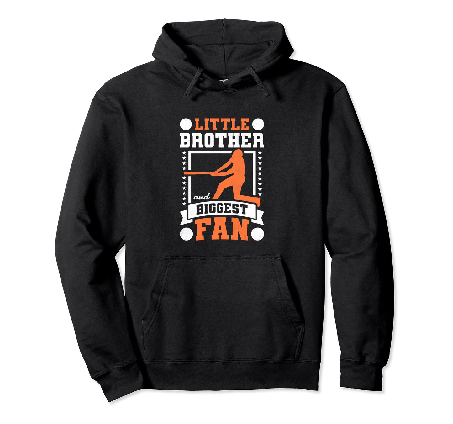 Little Brother And Biggest Fan Baseball Hoodie - Custom Art Print Men Women - T-Shirt, Sweatshirt, Hoodie
