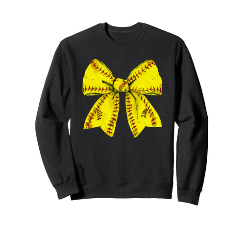 Softball Mom Coquette Bow Travel Sweatshirt - Graphic Print Men Women - T-Shirt, Sweatshirt, Hoodie