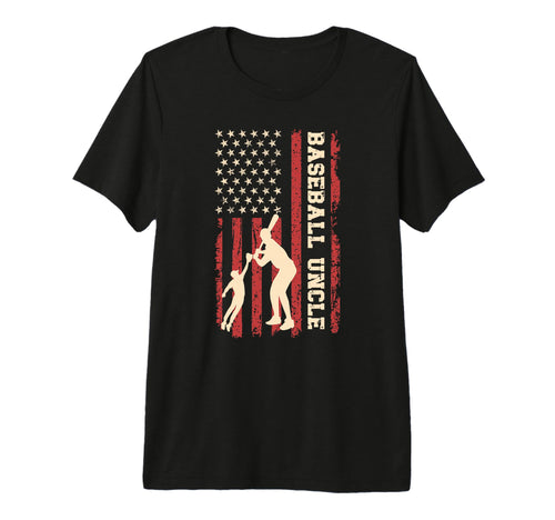 Mens Proud Baseball Uncle Us Flag T-Shirt - Novelty Apparel Men Women - T-Shirt, Sweatshirt, Hoodie