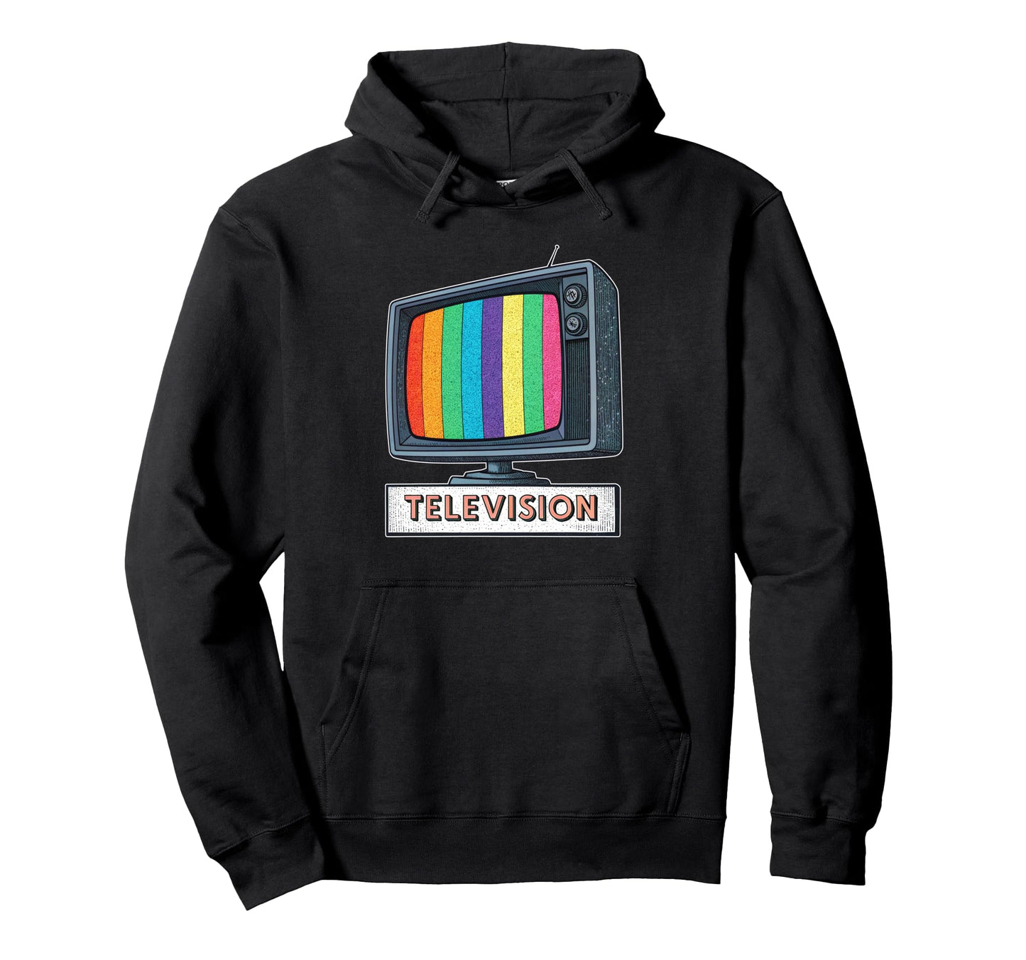 Television Rainbow Screen Hoodie - Unique Graphic Men Women - T-Shirt, Sweatshirt, Hoodie
