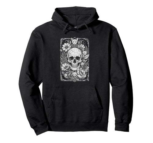 Skull Cat Skeleton Kitty Kitten Gothic Hoodie - Streetwear Style Unisex - T-Shirt, Sweatshirt, Hoodie