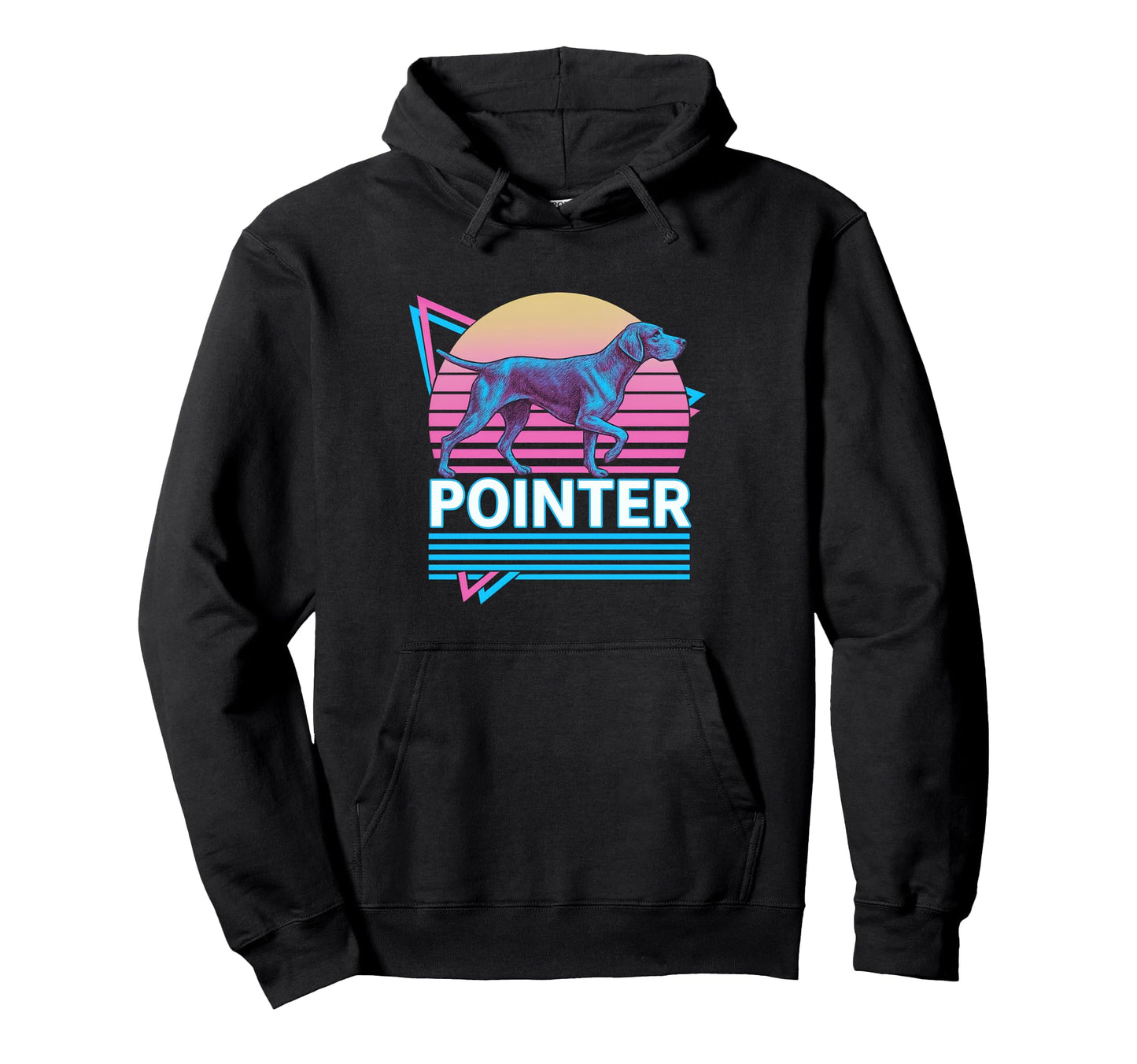 German Shorthaired Pointer Synthwave Hoodie - Custom Art Print Men Women - T-Shirt, Sweatshirt, Hoodie