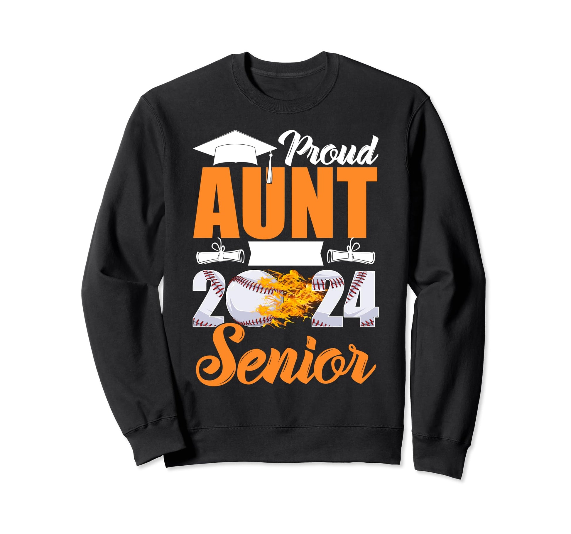 Funny Proud Aunt 2024 Senior Sweatshirt - Aesthetic Graphic Men Women - T-Shirt, Sweatshirt, Hoodie