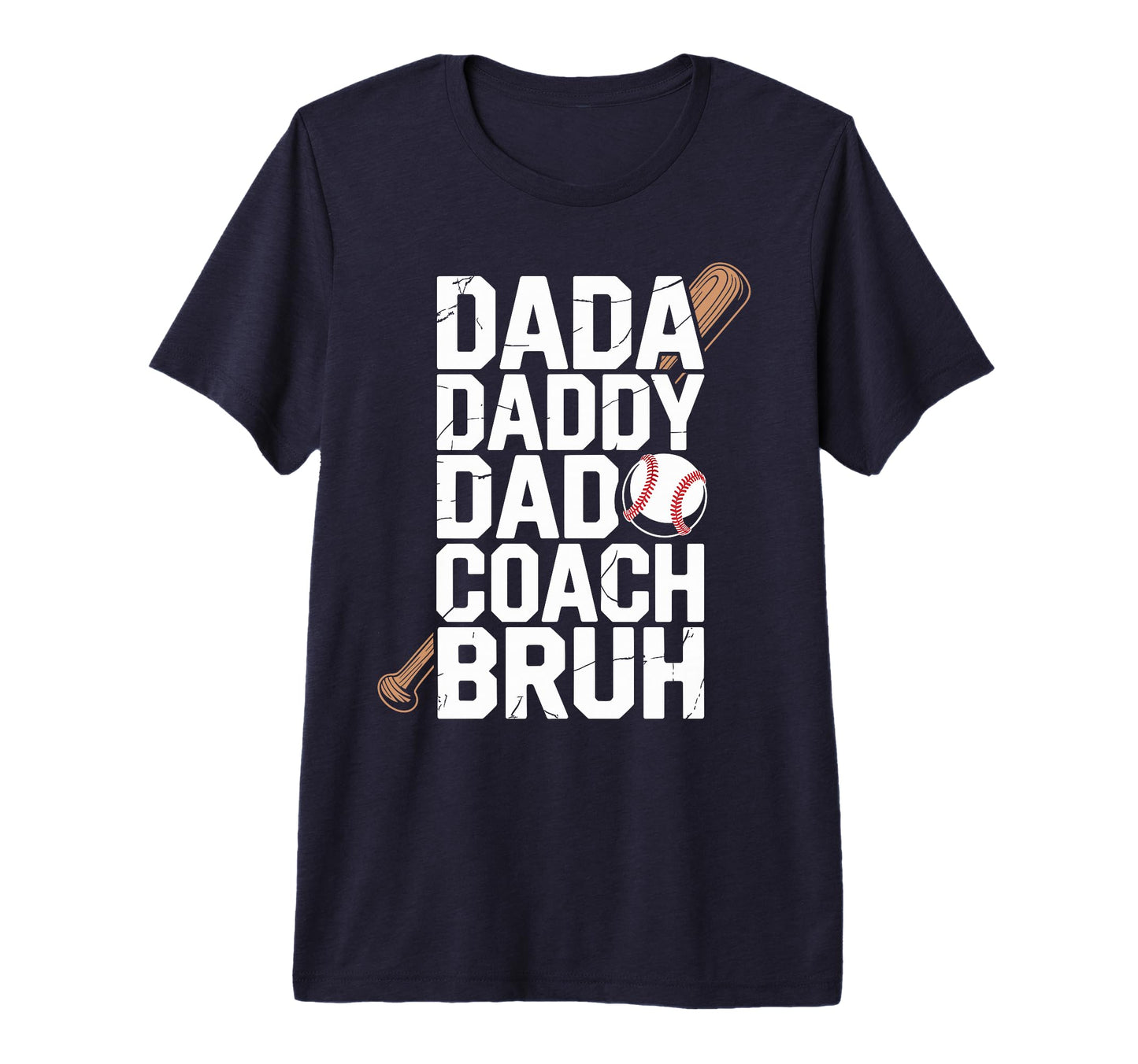 Mens Dada Daddy Dad Coach Bruh Funny T-Shirt - Minimalist Print for Adults - T-Shirt, Sweatshirt, Hoodie