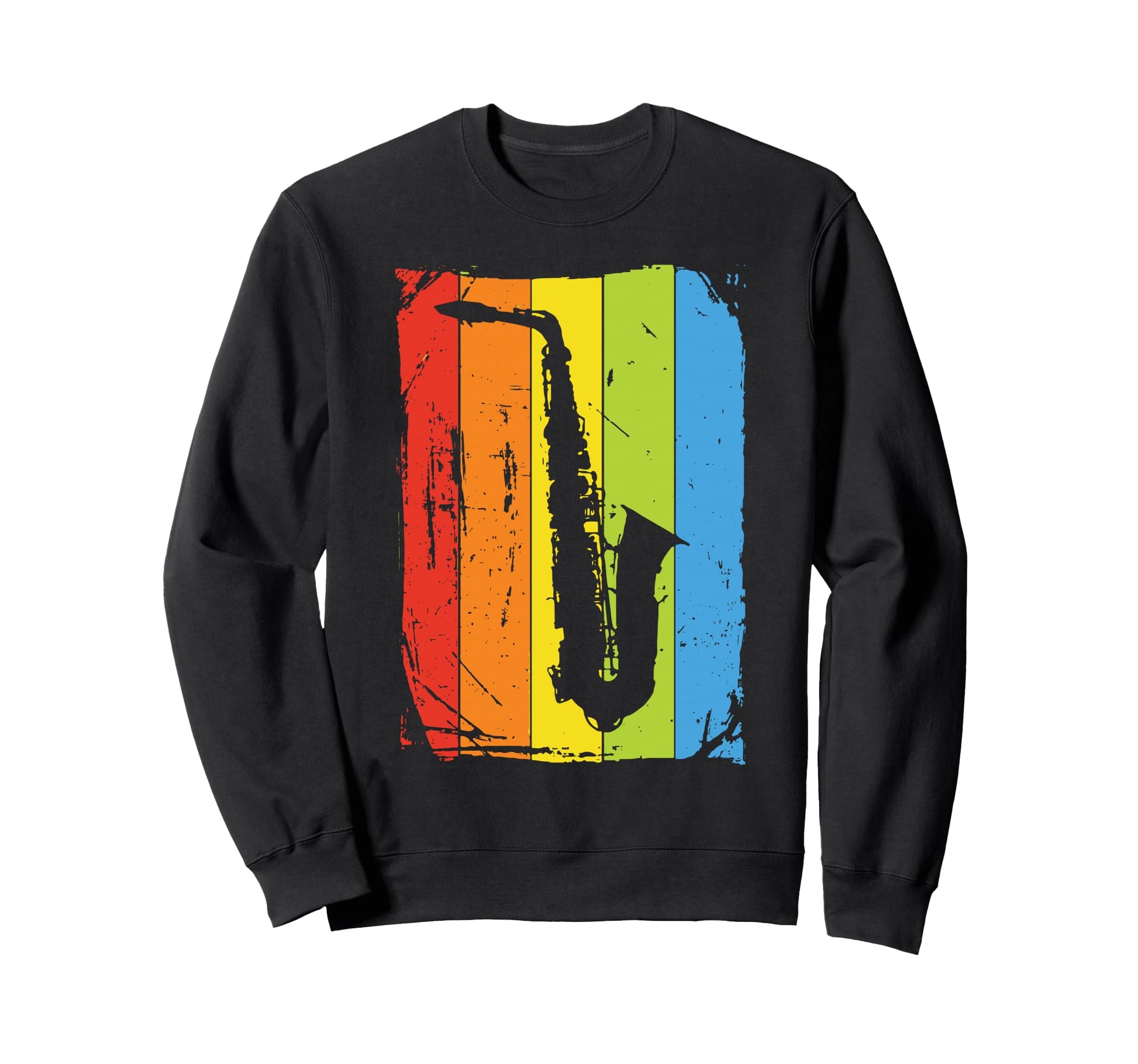 Rainbow Saxophone Sax Player Sweatshirt - Casual Everyday Wear for Adults - T-Shirt, Sweatshirt, Hoodie
