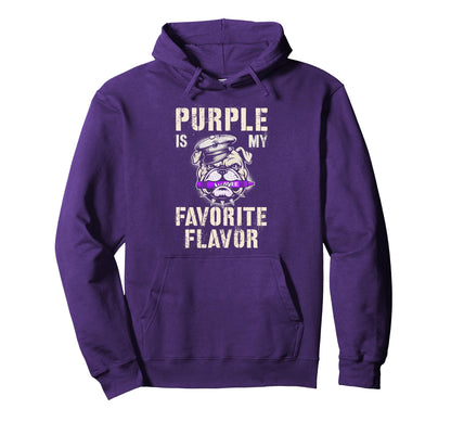 Funny Purple Is My Favorite Flavor Hoodie - Graphic Print for Adults - T-Shirt, Sweatshirt, Hoodie