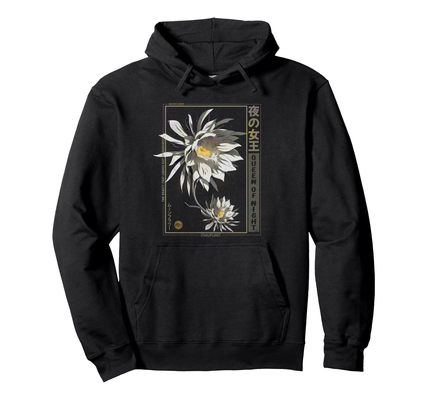 Anime Moon Flower Japanese Hoodie - Fun Novelty Design for Adults - T-Shirt, Sweatshirt, Hoodie