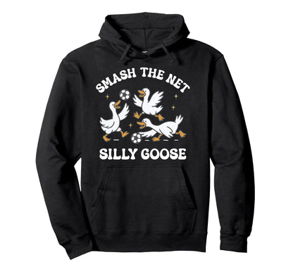 Silly Goose Playing Soccer Coach Game Hoodie - Trendy Graphic for Adults - T-Shirt, Sweatshirt, Hoodie