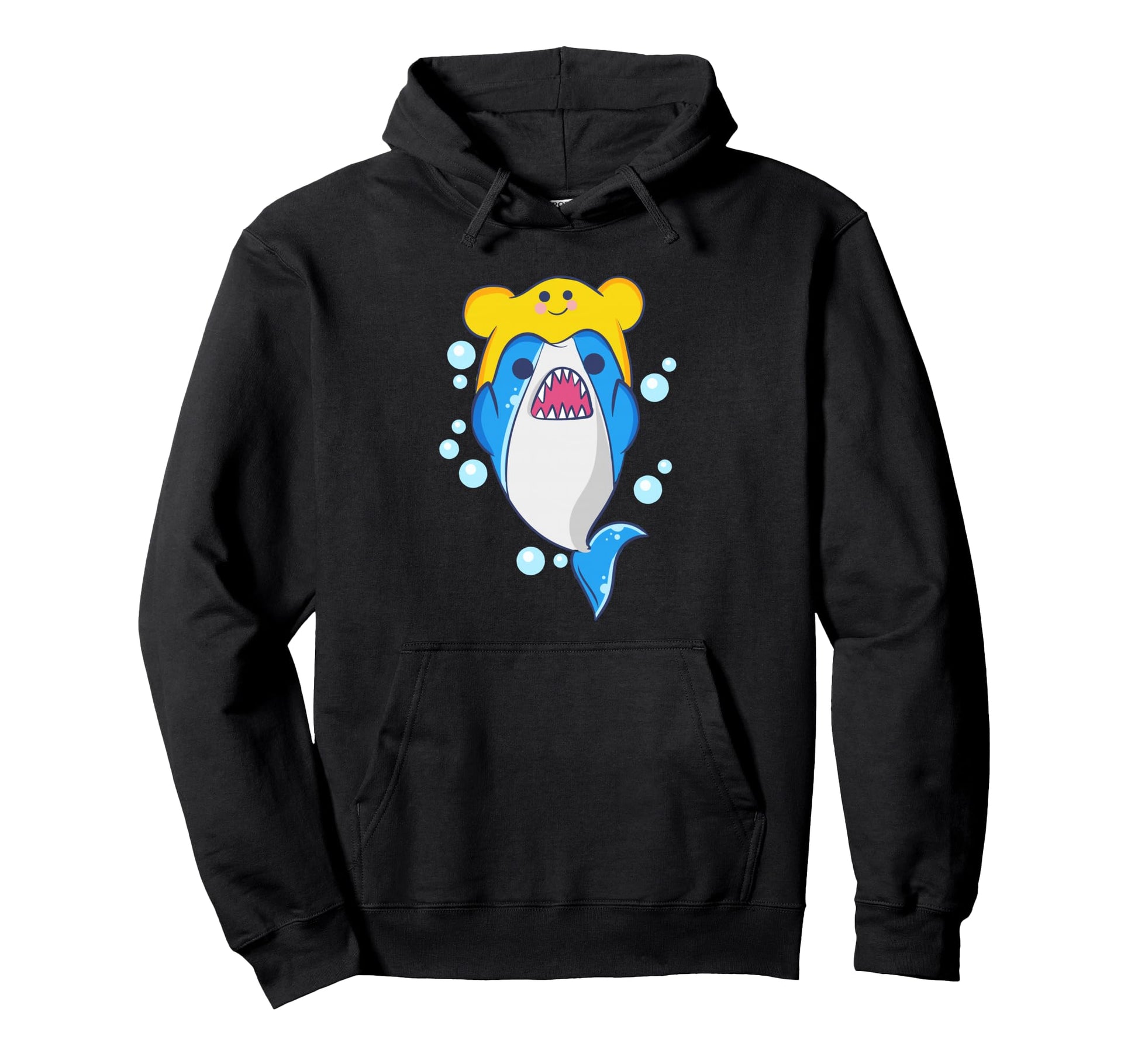 Kawaii Shark Mendaiko Hat Aesthetic Hoodie - Graphic Print for Adults - T-Shirt, Sweatshirt, Hoodie
