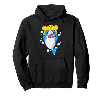 Kawaii Shark Mendaiko Hat Aesthetic Hoodie - Graphic Print for Adults - T-Shirt, Sweatshirt, Hoodie