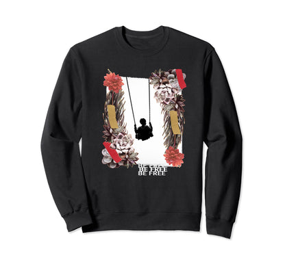 Be Free Grunge 90S Photo Collage Sweatshirt - Novelty Apparel Unisex - T-Shirt, Sweatshirt, Hoodie