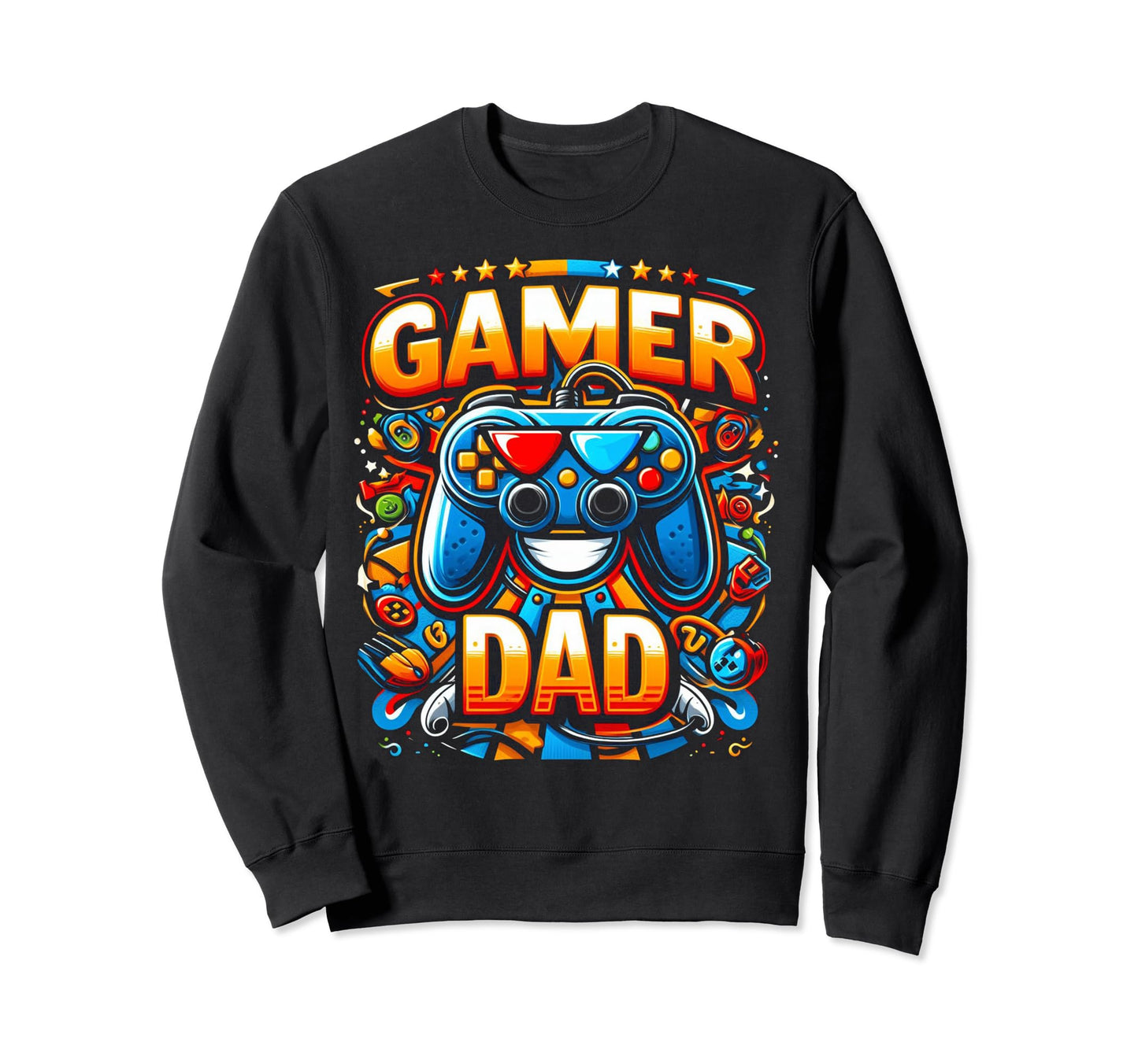 Gamer Dad Game Controller Gaming Sweatshirt - Novelty Apparel Men Women - T-Shirt, Sweatshirt, Hoodie