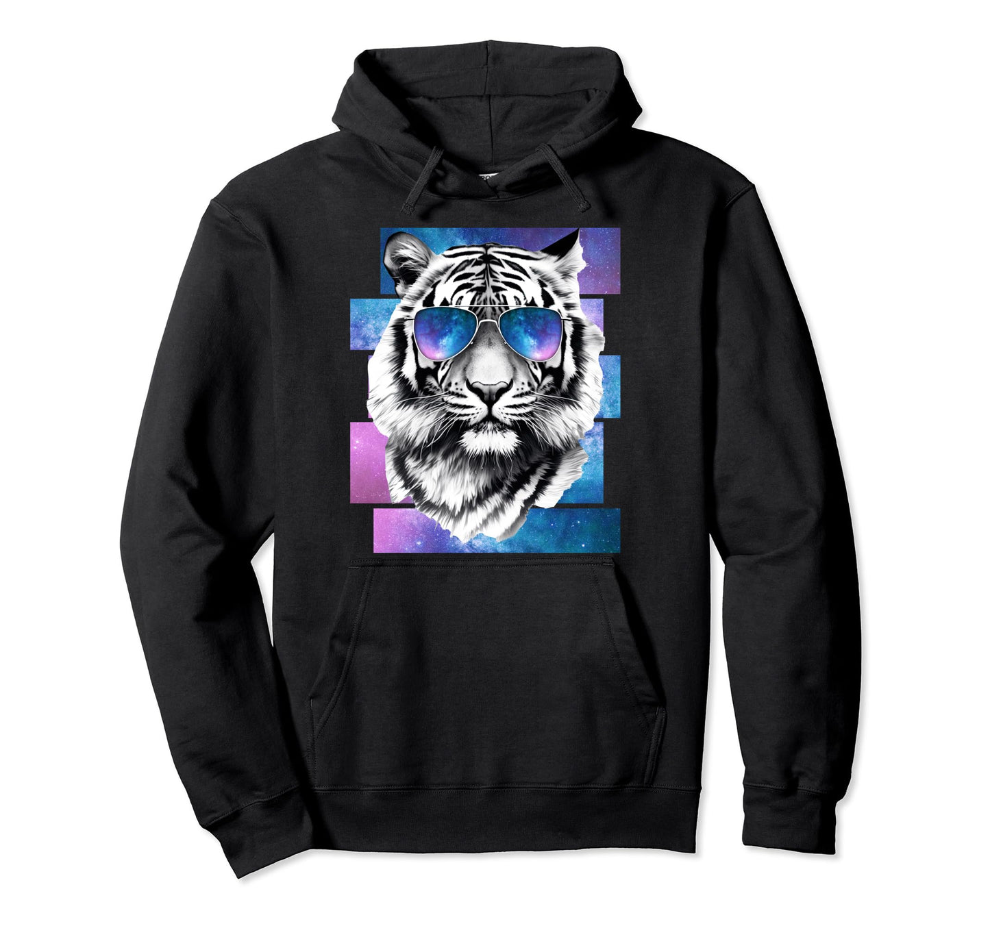 Tiger Space Glasses Galaxy Sunglasses Hoodie - Trendy Graphic Men Women - T-Shirt, Sweatshirt, Hoodie