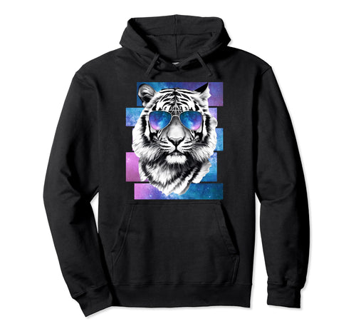 Tiger Space Glasses Galaxy Sunglasses Hoodie - Trendy Graphic Men Women - T-Shirt, Sweatshirt, Hoodie