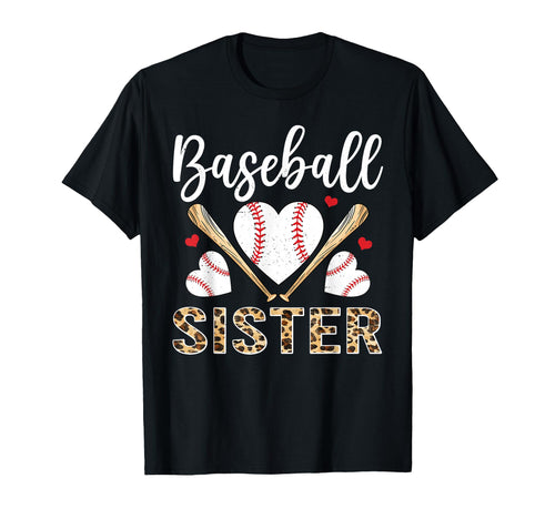 Baseball Heart Sister Baseball Player T-Shirt - Minimalist Print Men Women - T-Shirt, Sweatshirt, Hoodie
