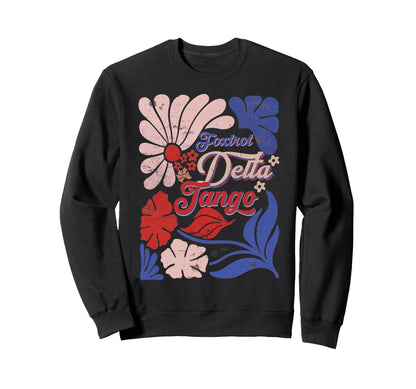 Boho 4Th July Foxtrot Delta Tango Sweatshirt - Minimalist Print Unisex - T-Shirt, Sweatshirt, Hoodie